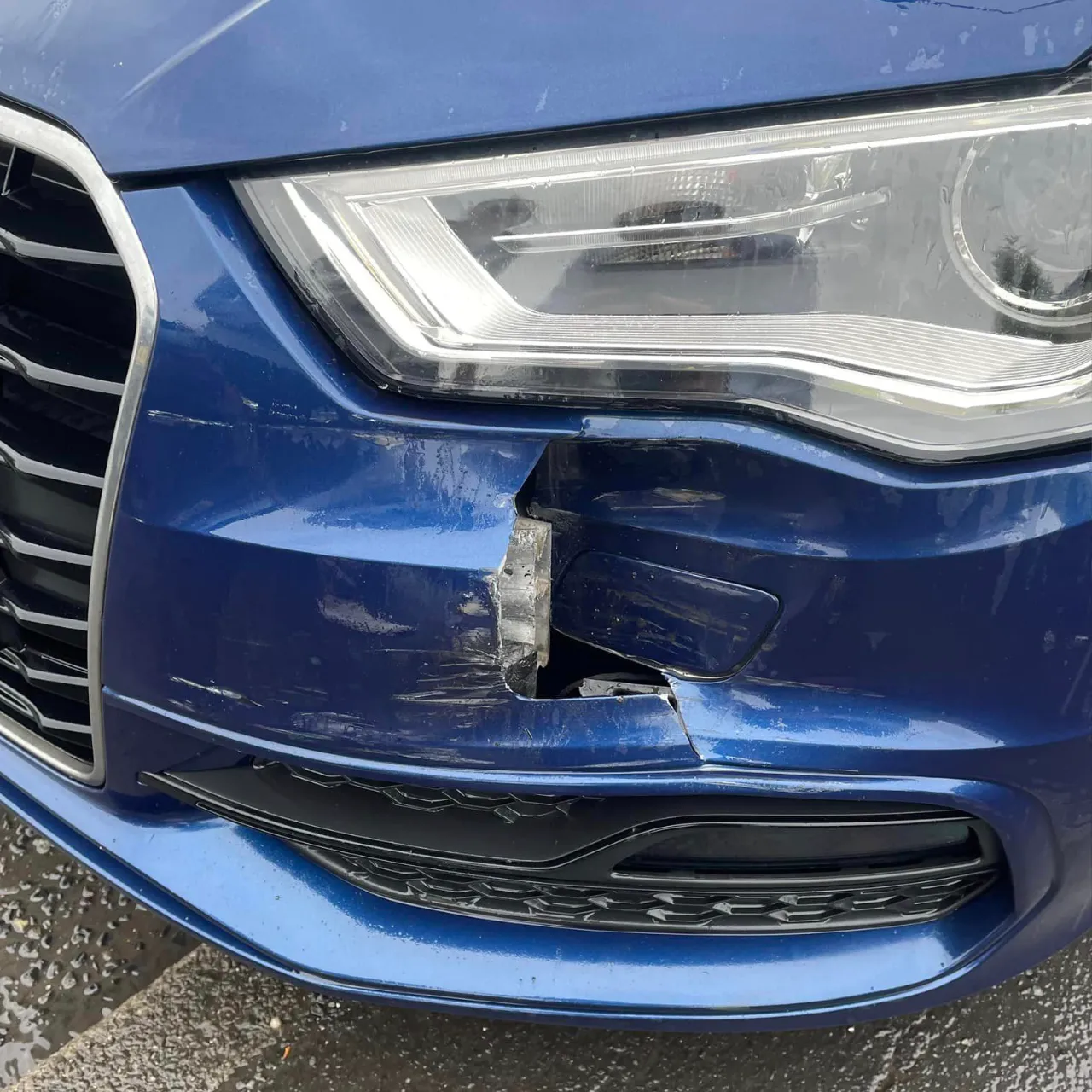 Before - Cracked bumper repair